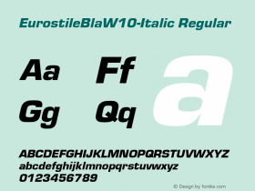 EurostileBla-Italic