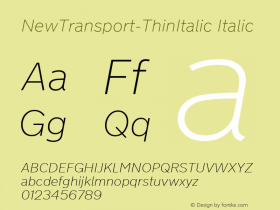 NewTransport-ThinItalic