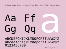 DejaVu Sans Mono for Powerline Plus Nerd File Types