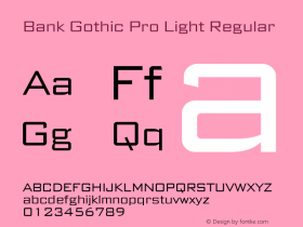 Bank Gothic Pro Light