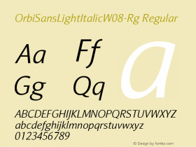 OrbiSansLightItalic-Rg