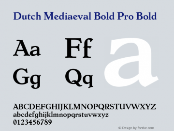 Dutch Mediaeval Bold Pro