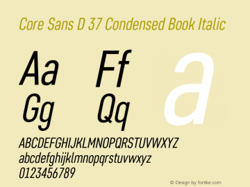 Core Sans D 37 Condensed Book