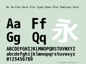 M+ 1m Plus Nerd File Types Mono Plus Pomicons