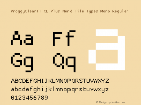 ProggyCleanTT CE Plus Nerd File Types Mono