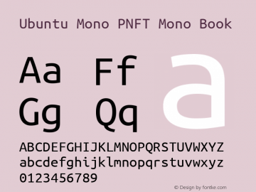 Ubuntu Mono PNFT Mono