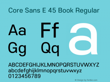 Core Sans E 45 Book