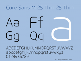 Core Sans M 25 Thin