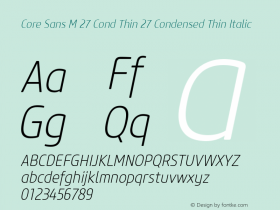 Core Sans M 27 Cond Thin