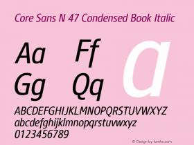 Core Sans N 47 Condensed Book