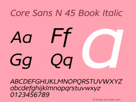 Core Sans N 45 Book