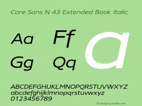 Core Sans N 43 Extended Book