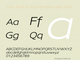 Core Sans N 33 Extended Light