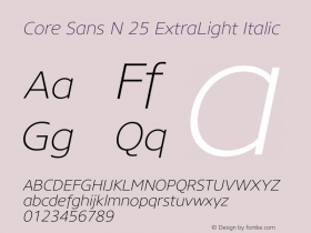 Core Sans N 25 Extralight