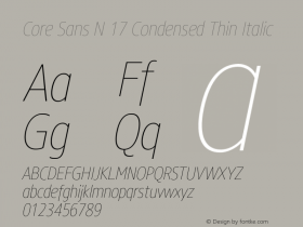 Core Sans N 17 Condensed Thin