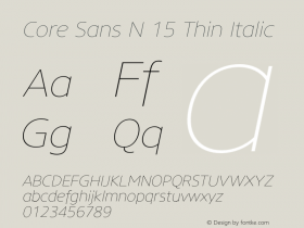 Core Sans N 15 Thin