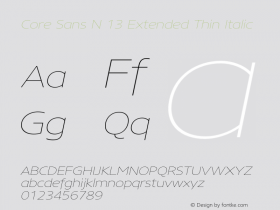 Core Sans N 13 Extended Thin