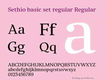 Sethio basic set regular