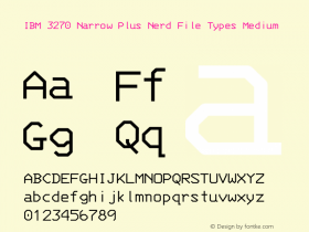 IBM 3270 Narrow Plus Nerd File Types