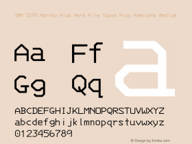 IBM 3270 Narrow Plus Nerd File Types Plus Pomicons