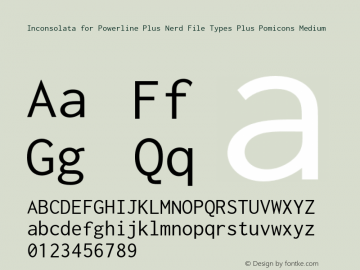 Inconsolata for Powerline Plus Nerd File Types Plus Pomicons