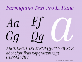 Parmigiano Text Pro Lt
