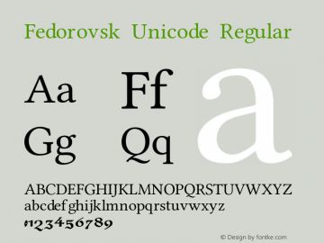 Fedorovsk Unicode