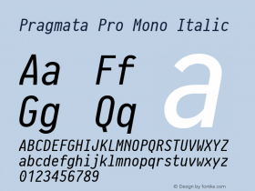 Pragmata Pro Mono