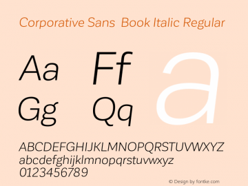 Corporative Sans Book Italic