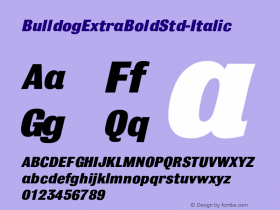 BulldogExtraBoldStd-Italic