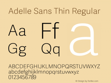 Adelle Sans Thin