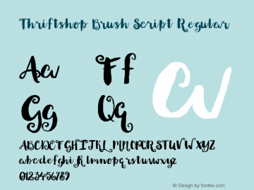 Thriftshop Brush Script