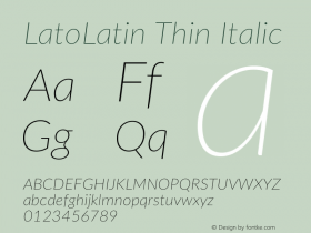 LatoLatin Thin