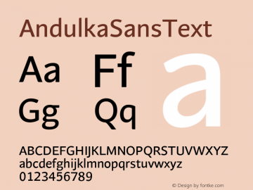 AndulkaSansText