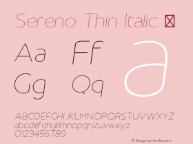 Sereno Thin Italic
