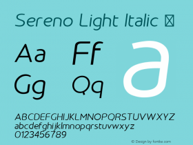 Sereno Light Italic