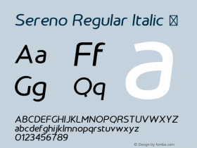 Sereno Regular Italic