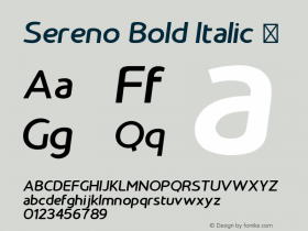 Sereno Bold Italic