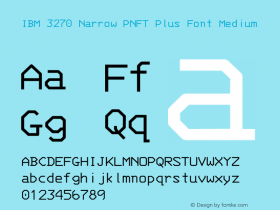 IBM 3270 Narrow PNFT Plus Font