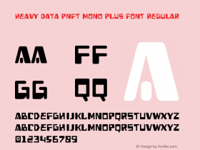 Heavy Data PNFT Mono Plus Font