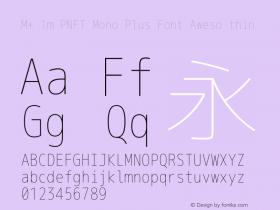 M+ 1m PNFT Mono Plus Font Aweso