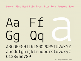 Lekton Plus Nerd File Types Plus Font Awesome