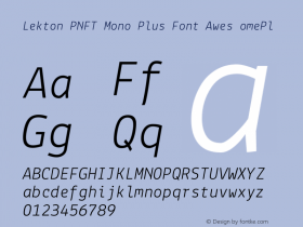 Lekton PNFT Mono Plus Font Awes