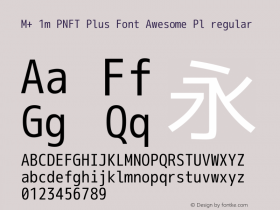 M+ 1m PNFT Plus Font Awesome Pl