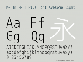 M+ 1m PNFT Plus Font Awesome