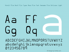 Hurmit Plus Nerd File Types Mono Plus Font Awesome Plus Octicons