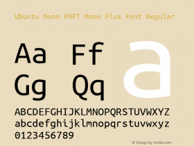 Ubuntu Mono PNFT Mono Plus Font