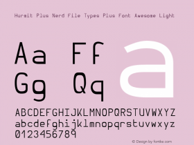 Hurmit Plus Nerd File Types Plus Font Awesome