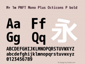 M+ 1m PNFT Mono Plus Octicons P