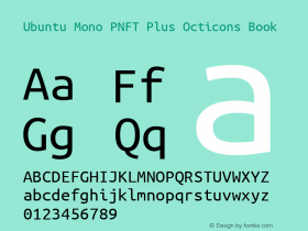 Ubuntu Mono PNFT Plus Octicons